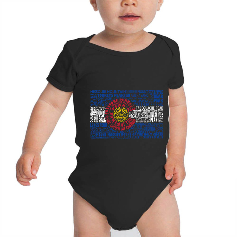 Hot Trend Colorado Fourteeners State Flag 14er Baby Bodysuit | Artistshot