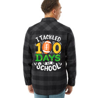 100 Days Of School Football Tumblr Flannel Shirt | Artistshot