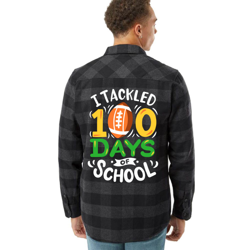 100 Days Of School Football Tumblr Flannel Shirt | Artistshot