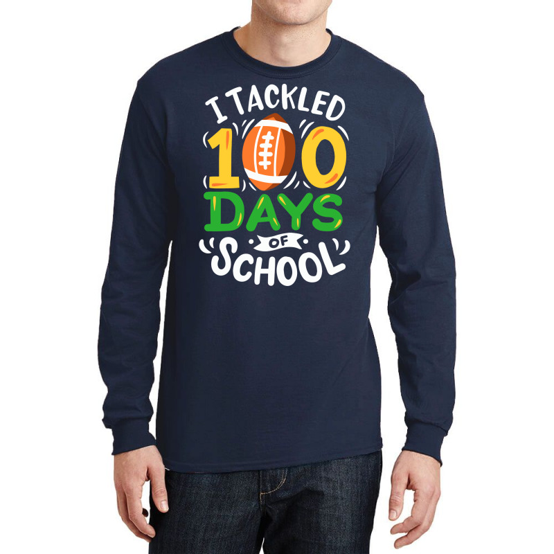 100 Days Of School Football Tumblr Long Sleeve Shirts | Artistshot