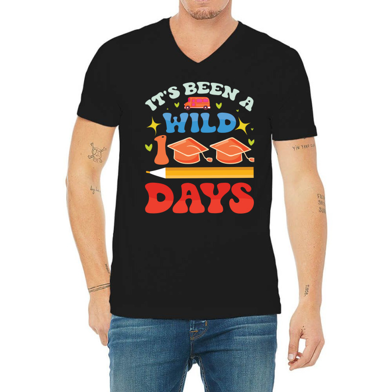 Its Been A Wild 100 Days Cute V-Neck Tee by jhanasuttal | Artistshot