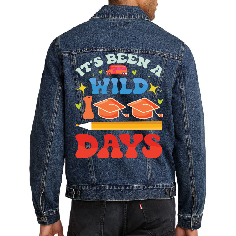 Its Been A Wild 100 Days Cute Men Denim Jacket by jhanasuttal | Artistshot