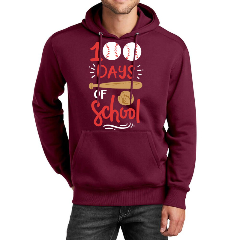 100 Days Of School Baseball Music Unisex Hoodie | Artistshot