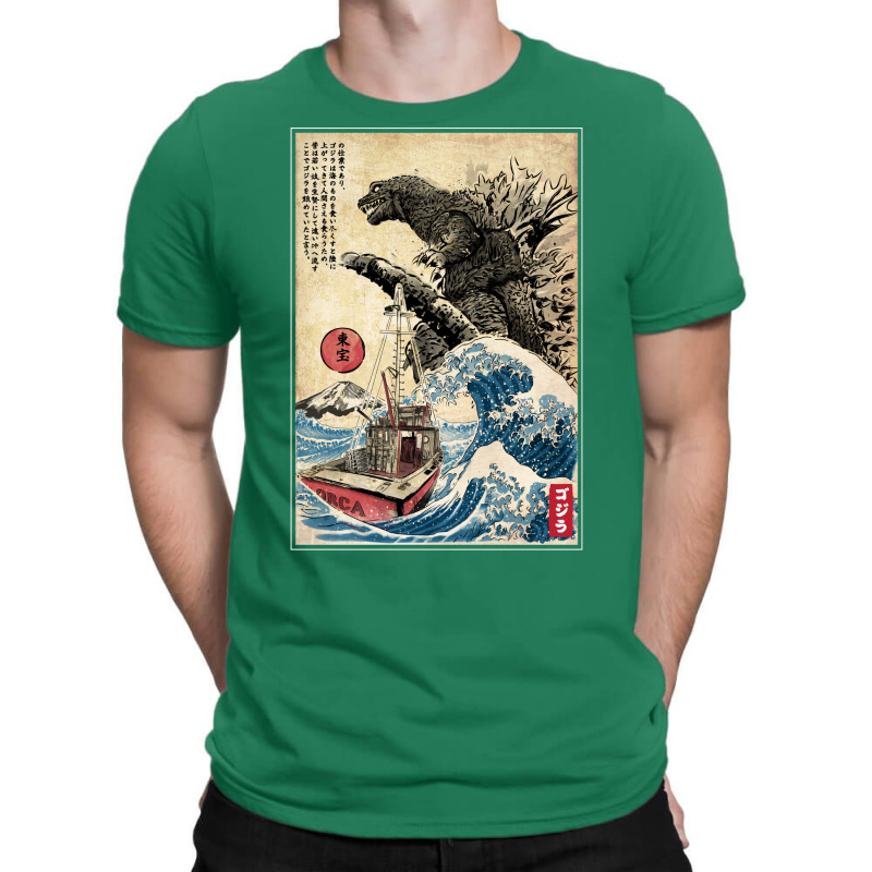 Orca In Japan Woodblock Nature T-shirt | Artistshot