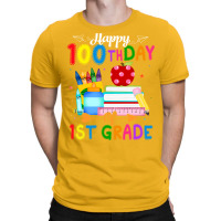 Happy 100th Day Of 1st Grade Teacher 100 Days Of School Boys Red T-shirt | Artistshot