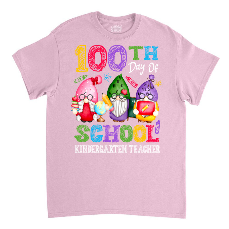 Happy 100th Day Of School Cute Gnome Kindergarten Teacher Trending Classic T-shirt | Artistshot