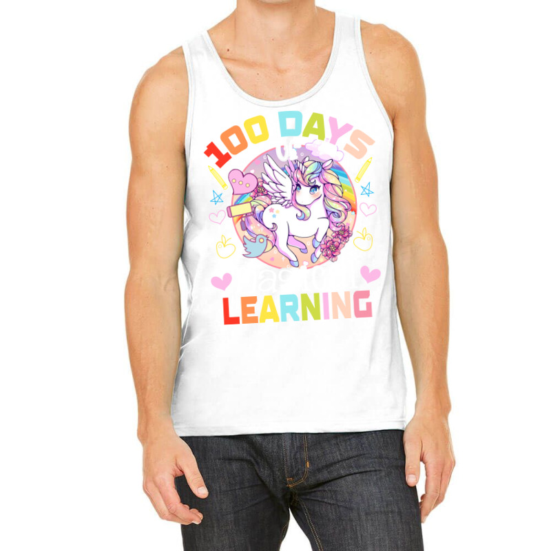 100th Day Of School Unicorn Girls 100 Days Of School Yellow Tank Top | Artistshot