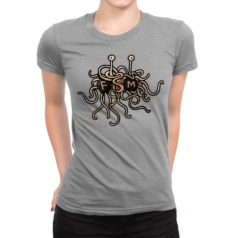 Fsm   Flying Spaghetti Monster Ladies Fitted T-Shirt by gagelaajaahhw | Artistshot