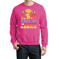 100 Days Of Genius Red Crewneck Sweatshirt | Artistshot