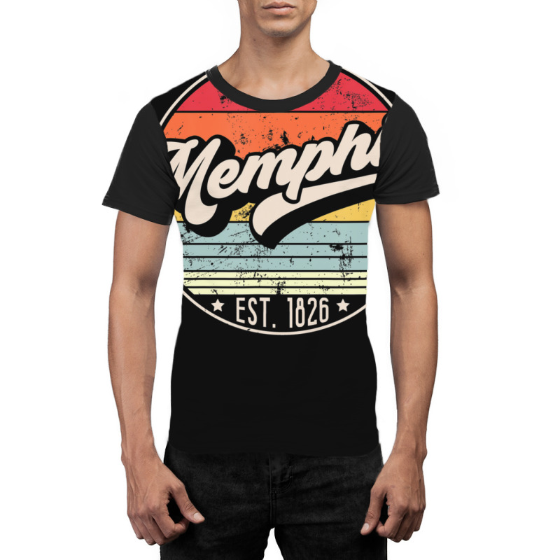 Hot Trend Retro Memphis Tn Home City 70s Style Sunset Graphic T-shirt by haodinhvan1 | Artistshot