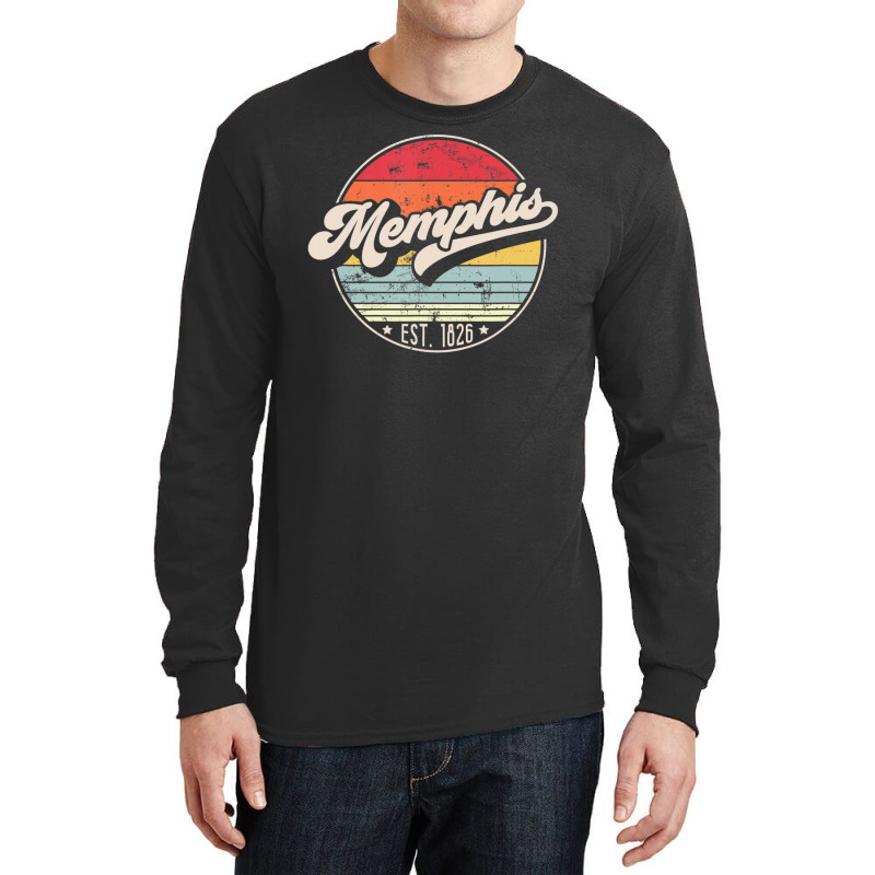 Hot Trend Retro Memphis Tn Home City 70s Style Sunset Long Sleeve Shirts by haodinhvan1 | Artistshot