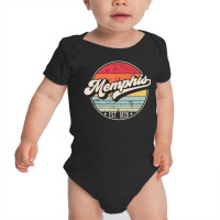 Hot Trend Retro Memphis Tn Home City 70s Style Sunset Baby Bodysuit | Artistshot