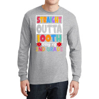 Straight 100th Day Of 2nd Grade Happy 100 Days Of School Long Sleeve Shirts | Artistshot