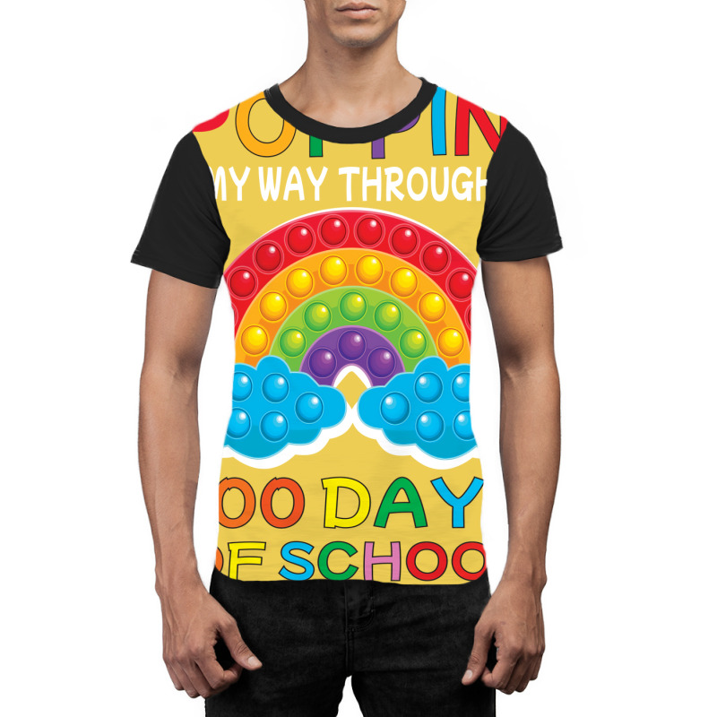 Poppin My Way Through 100 Days Of School Hipster Graphic T-shirt | Artistshot