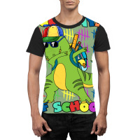 100 Days Of School Dabbing Dinosaur Trex Trending Graphic T-shirt | Artistshot