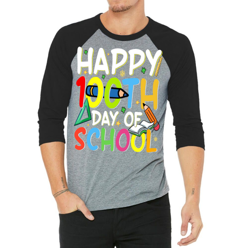 100 Days Of School Stars Tumblr 3/4 Sleeve Shirt | Artistshot