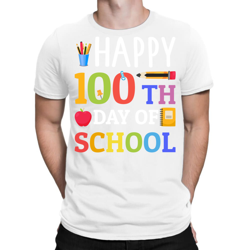 Happy 100th Day Of School For 100 Days Student Or Teacher Nostalgia T-shirt | Artistshot