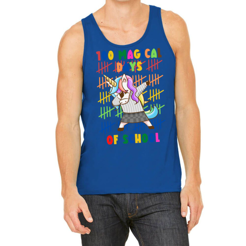 100 Magical Days Of School Unicorn Yellow Red Tank Top | Artistshot