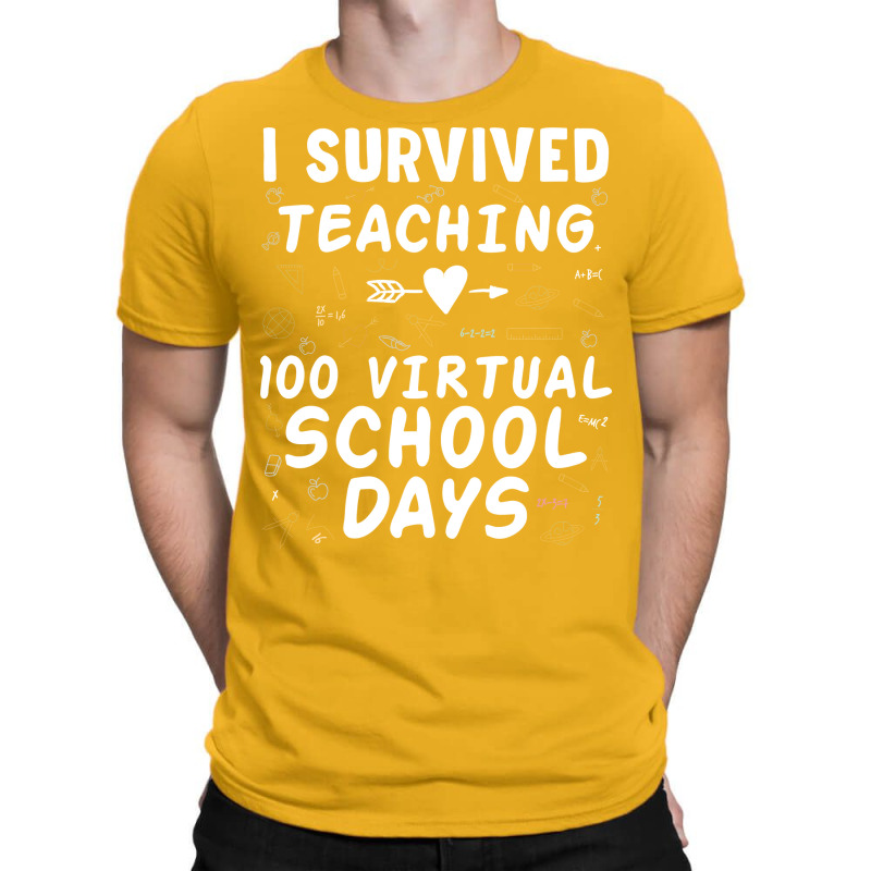 I Survived Teaching 100 Virtual School Days Stars T-shirt | Artistshot