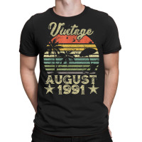 28th Birthday Gift Vintage 28 Years Old August 1991 S T-shirt | Artistshot