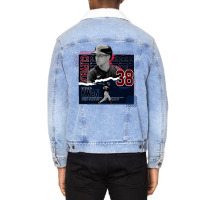 Steven Kwan Baseball Paper Poster Guardians Boy Unisex Sherpa-lined Denim Jacket | Artistshot