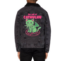 Cathulhu Girl Unisex Sherpa-lined Denim Jacket | Artistshot