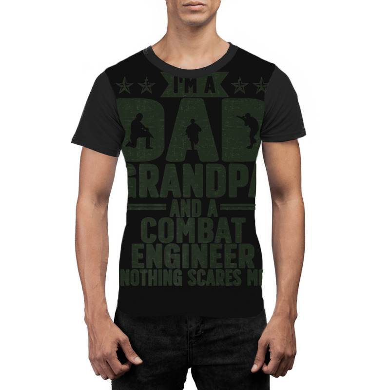 Mens I'm A Dad And Grandpa Combat Engineer Combat Engineering Premium Graphic T-shirt by ChristopherCharlesWilliamson | Artistshot