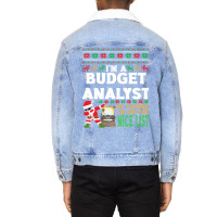 Budget Analyst  Ugly Christmas Budget Analyst Gift Unisex Sherpa-lined Denim Jacket | Artistshot