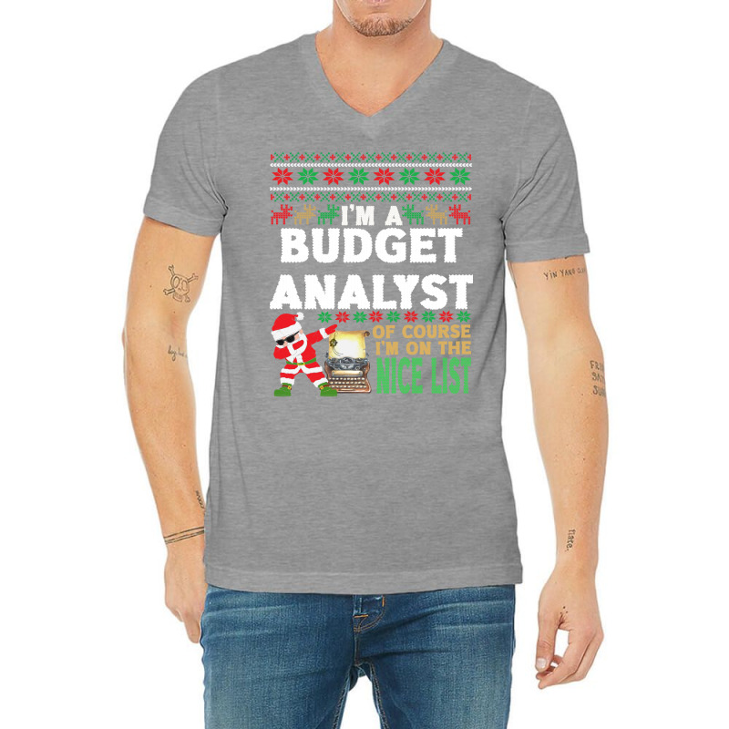 Budget Analyst  Ugly Christmas Budget Analyst Gift V-neck Tee | Artistshot