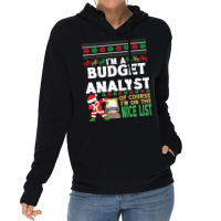 Budget Analyst  Ugly Christmas Budget Analyst Gift Lightweight Hoodie | Artistshot