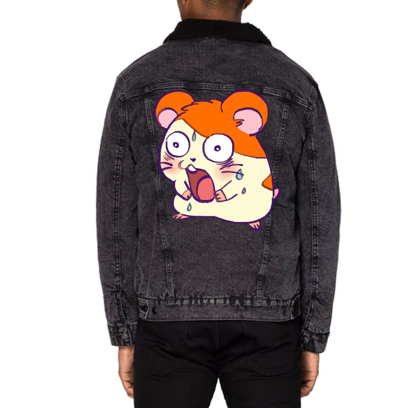 Shocked Hamtaro Meme Girl Unisex Sherpa-lined Denim Jacket | Artistshot