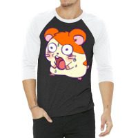 Shocked Hamtaro Meme Girl 3/4 Sleeve Shirt | Artistshot