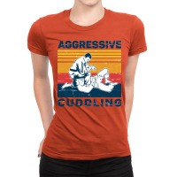 Jiu Jitsu  Vintage Jiu Jitsu Aggressive Cuddling 80s Ladies Fitted T-shirt | Artistshot