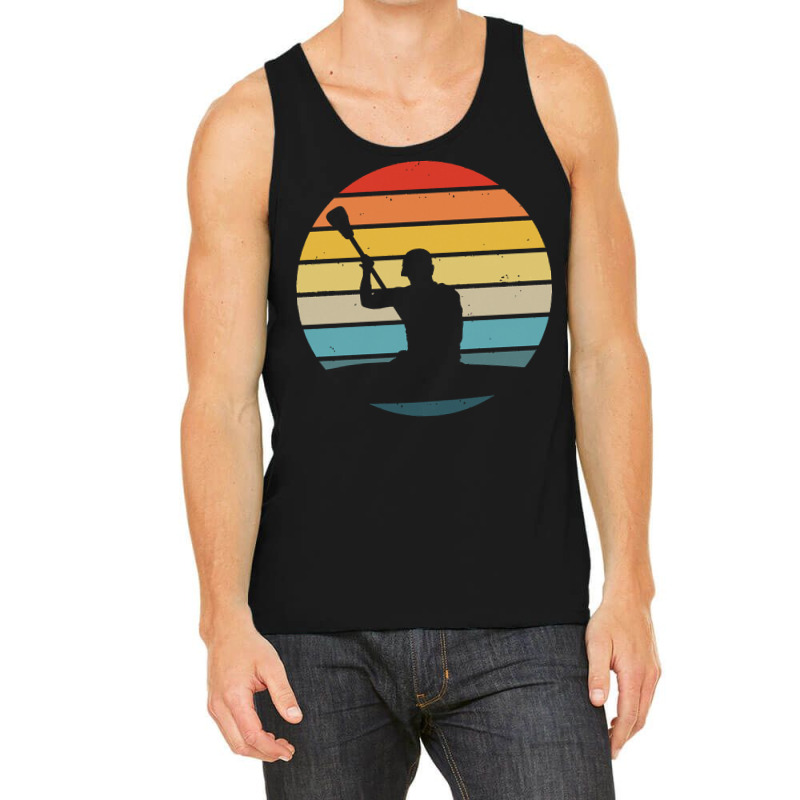 Canoe T  Shirt Canoeing Silhouette On A Distressed Retro Sunset Produc Tank Top | Artistshot