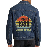 30th Birthday Limited Edition September 1989 Men Denim Jacket | Artistshot