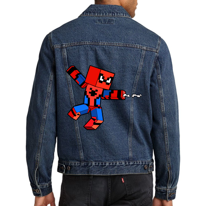 Blocky Hero Cool Men Denim Jacket | Artistshot