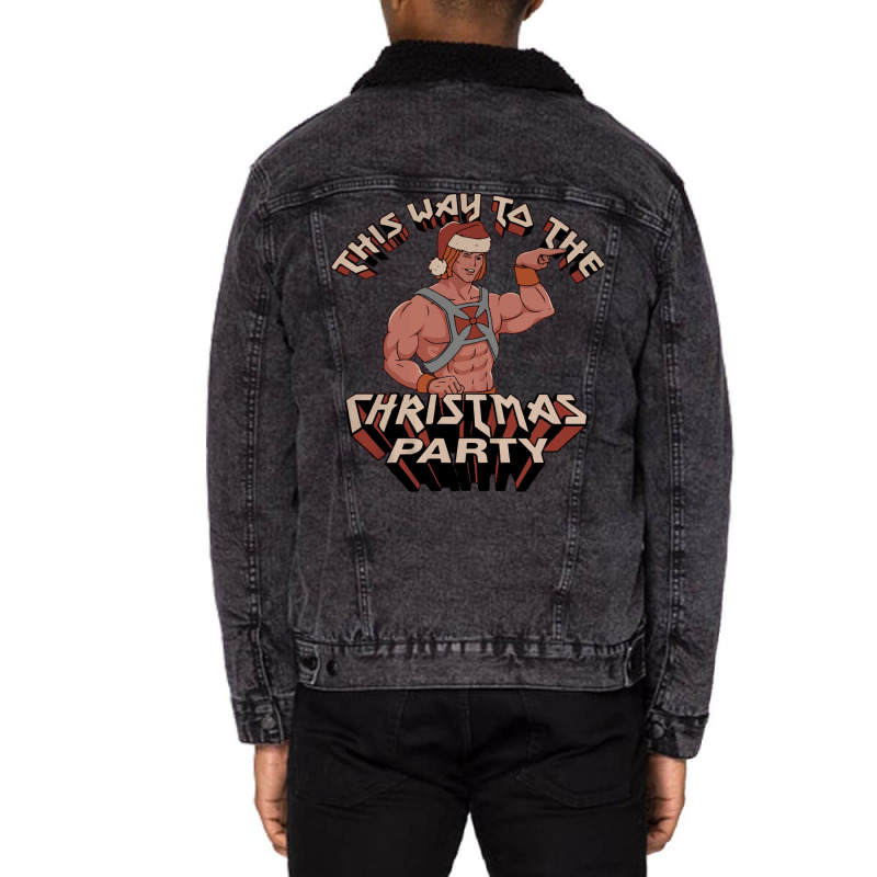 He Man Christmas Party Unisex Sherpa-lined Denim Jacket | Artistshot