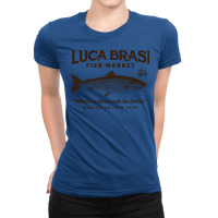 Luca Brasi Fish Market Travel Ladies Fitted T-shirt | Artistshot