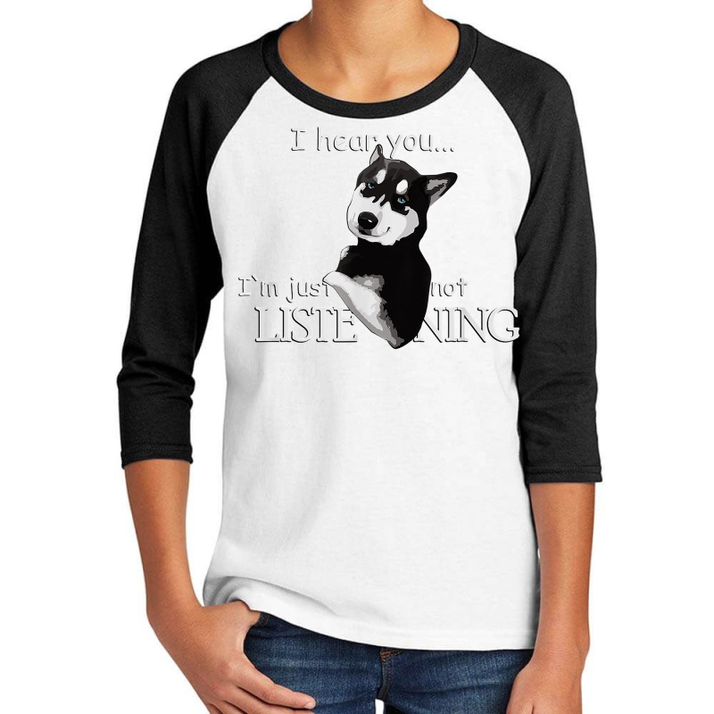 Siberian Husky Dog Shirt   Husky Shirt   Dog Lovers T Shirt Youth 3/4 Sleeve by atereabag | Artistshot