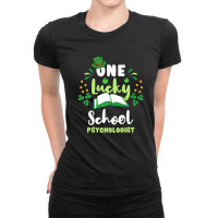 One Lucky School Psychologist St Patricks Day Ladies Fitted T-shirt | Artistshot