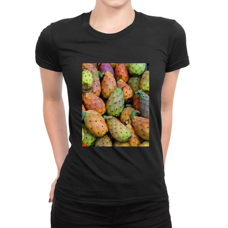 Fruits Cartoon Adorable Fresh Wonderful Banyan Ladies Fitted T-Shirt by MiltonLane | Artistshot