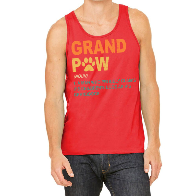 Funny Best Dog Grandpa Ever Grandpaw Apparel Retro Grand Paw Nature Tank Top | Artistshot