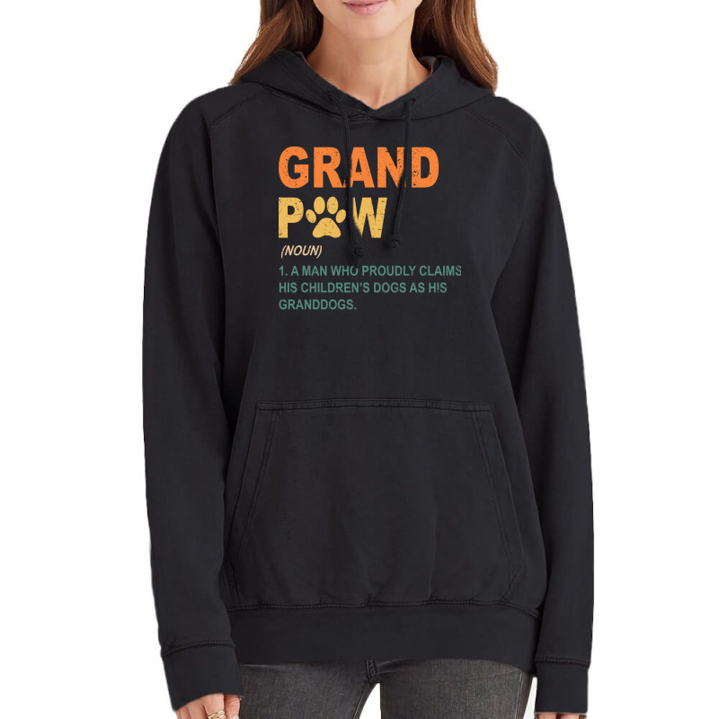 Funny Best Dog Grandpa Ever Grandpaw Apparel Retro Grand Paw Nature Vintage Hoodie | Artistshot