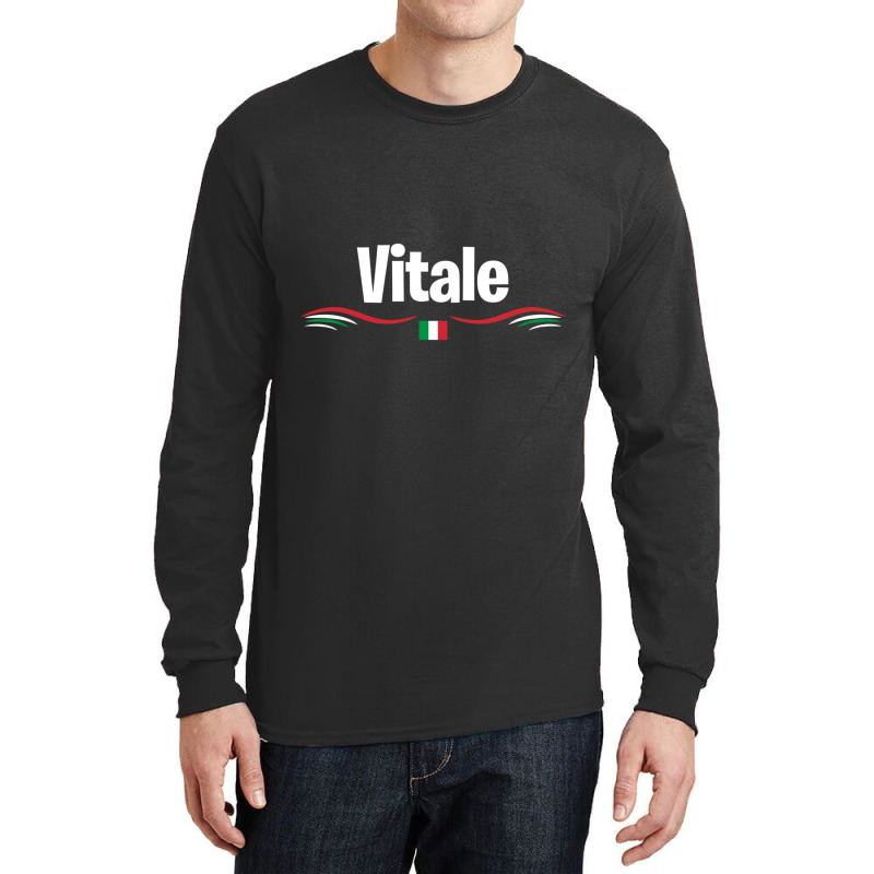 Italy Flag Italian Birthday Name Vitale Pullover Hoodie Long Sleeve Shirts by bettincam | Artistshot