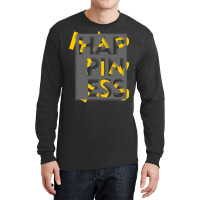 3d Effect Scrambled Letter Of Happiness Tumblr Long Sleeve Shirts | Artistshot