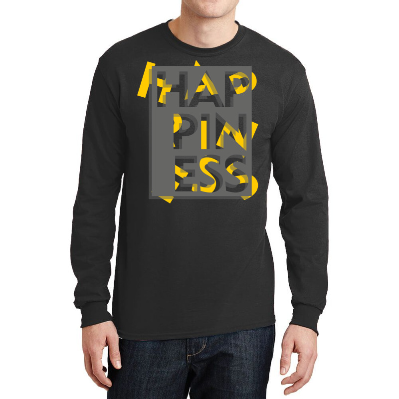 3d Effect Scrambled Letter Of Happiness Tumblr Long Sleeve Shirts by ntifuolvierd | Artistshot