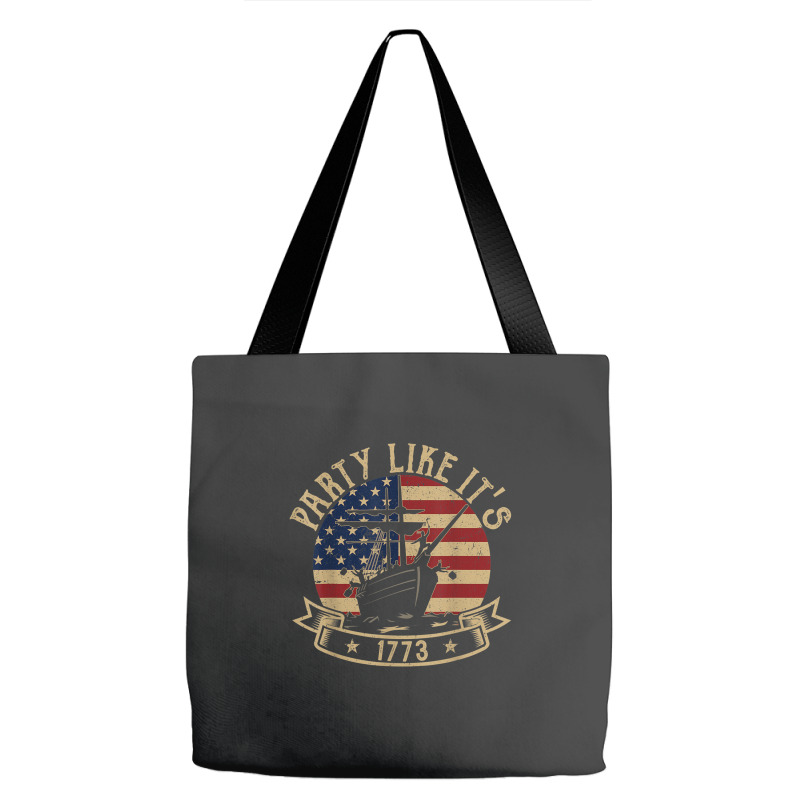 Party Like It's 1773 Funny Us History Boston Tea Vintage Tote Bags | Artistshot