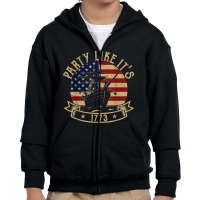 Party Like It's 1773 Funny Us History Boston Tea Vintage Youth Zipper Hoodie | Artistshot