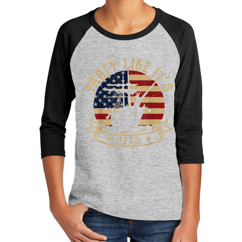 Party Like It's 1773 Funny Us History Boston Tea Vintage Youth 3/4 Sleeve | Artistshot