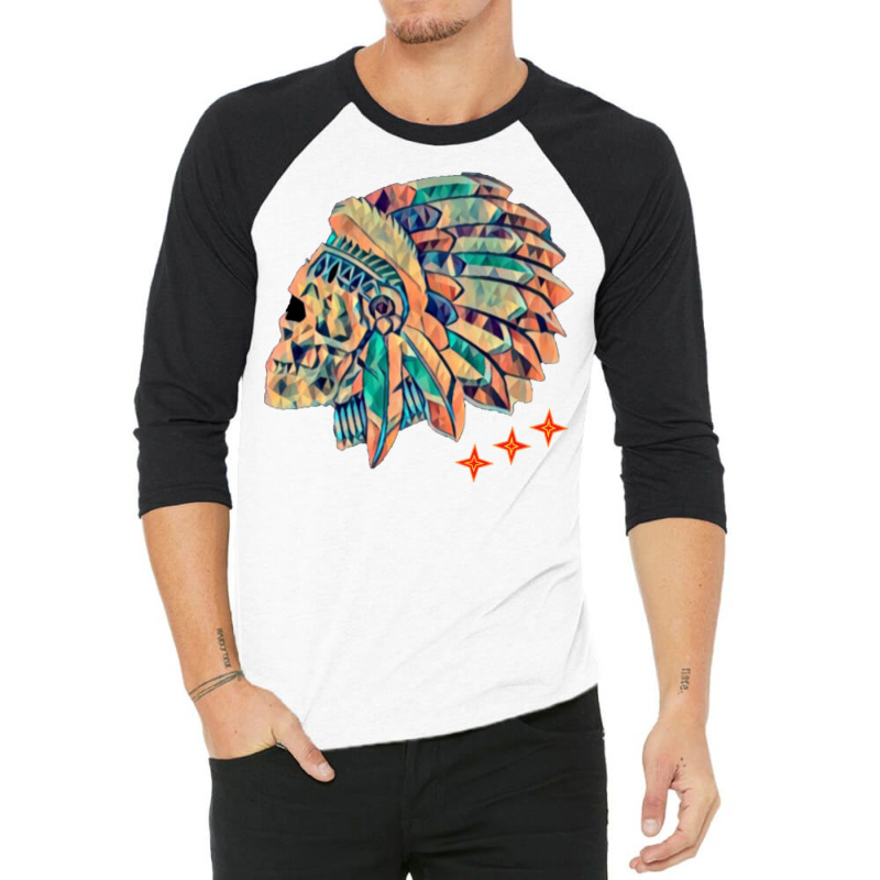 Indian Skull Chief Travel 3/4 Sleeve Shirt by tindalberkay9 | Artistshot